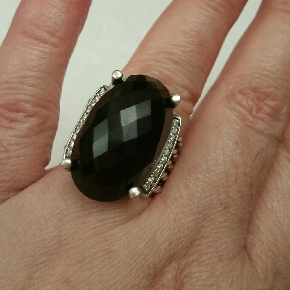 David Yurman Onyx Pave Diamond Ring